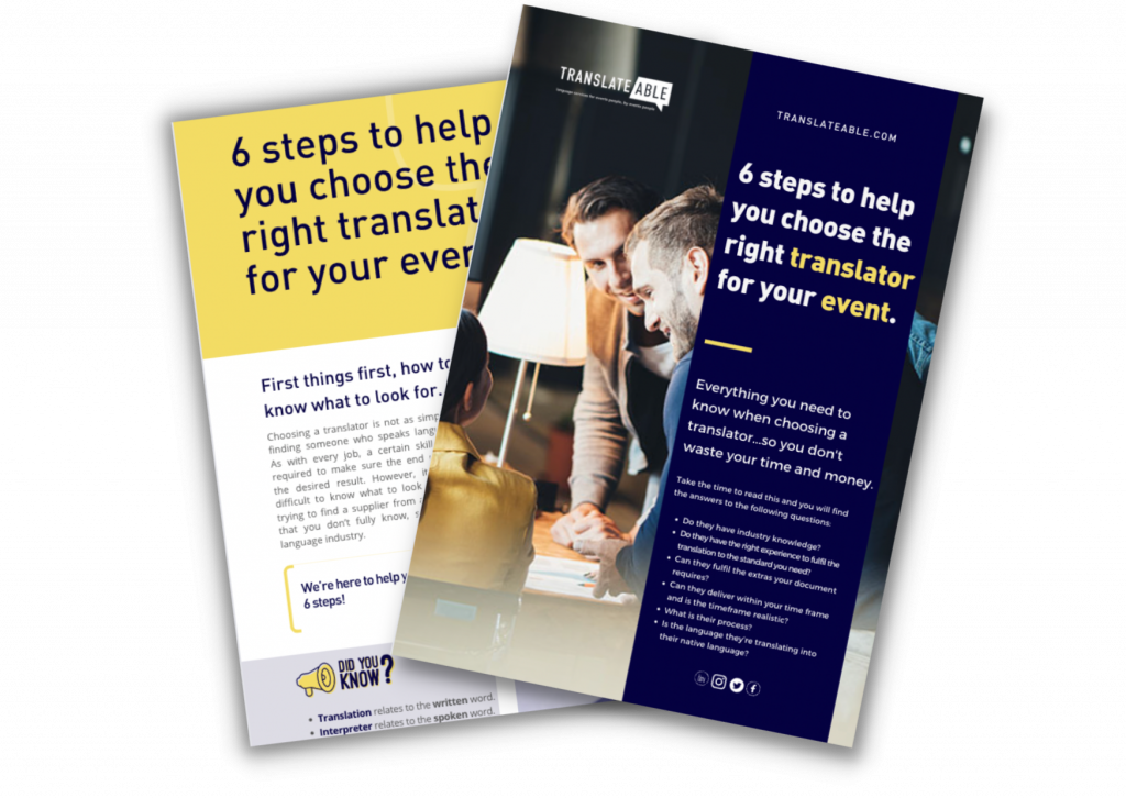6 Steps to Help You Choose the Right Translator for Your Event.